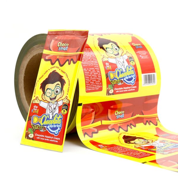 hot sale food grade flexible packaging roll film custom laminated for snack chocolate lollipops and cookies for industrial use