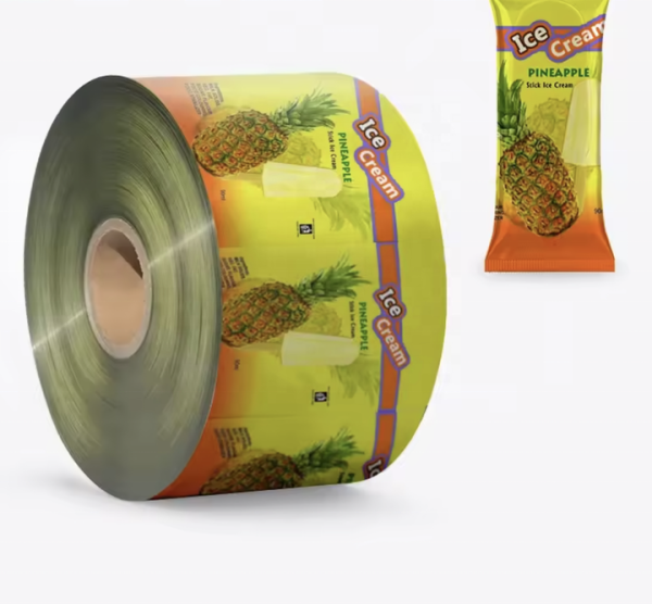 custom print flexible automatic packing material food grade ice cream / popsicle package laminated plastic film roll