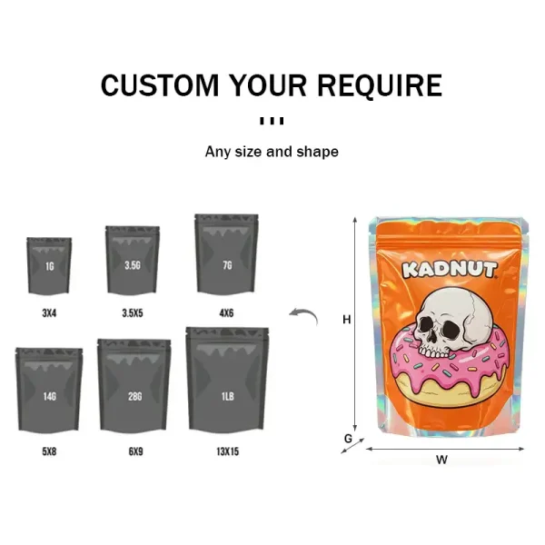 resealable stand up pouch front view