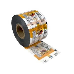 Custom Printed Soft Plastic Laminated Aluminum Foil Food Packaging Rolls for Chocolate Snacks and Ketchup Seasoning Powder